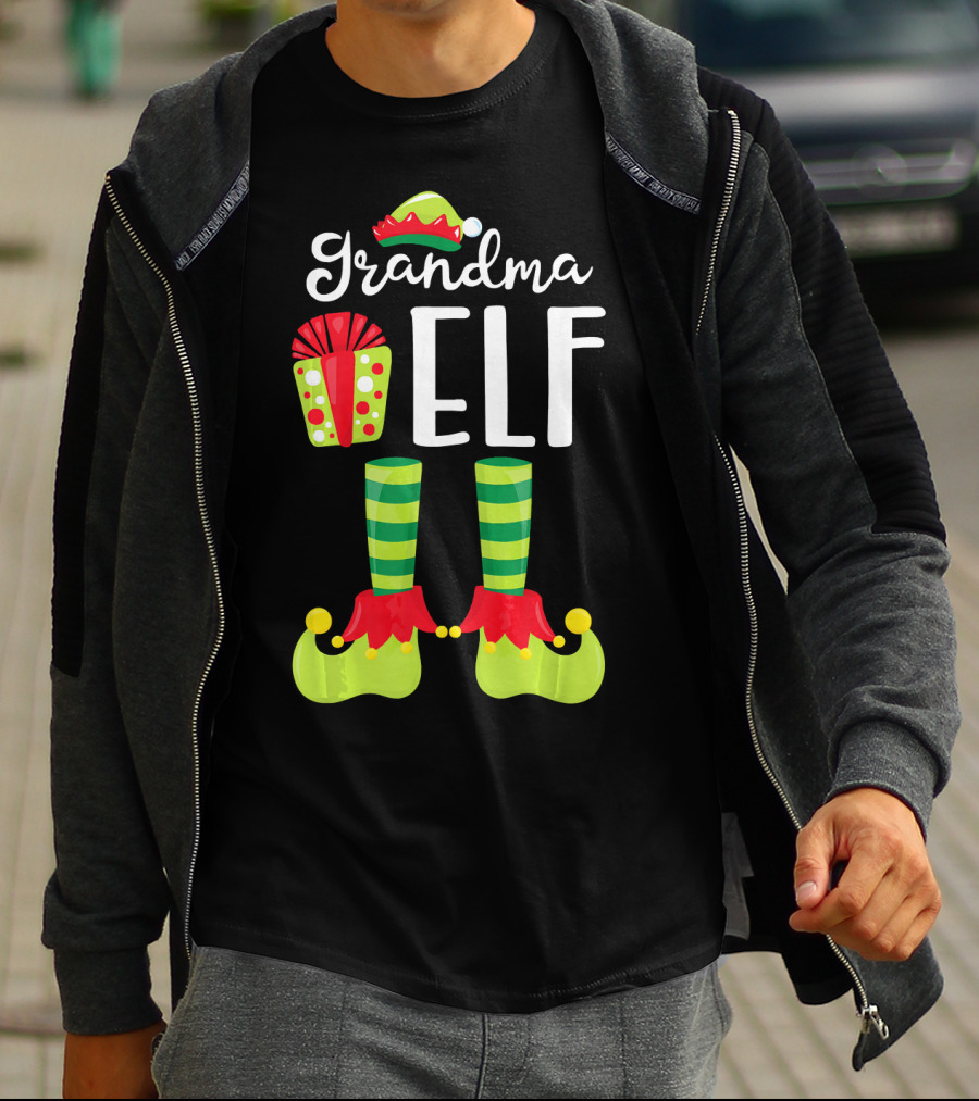 Grandma Elf Family Christmas Elf T-Shirt
