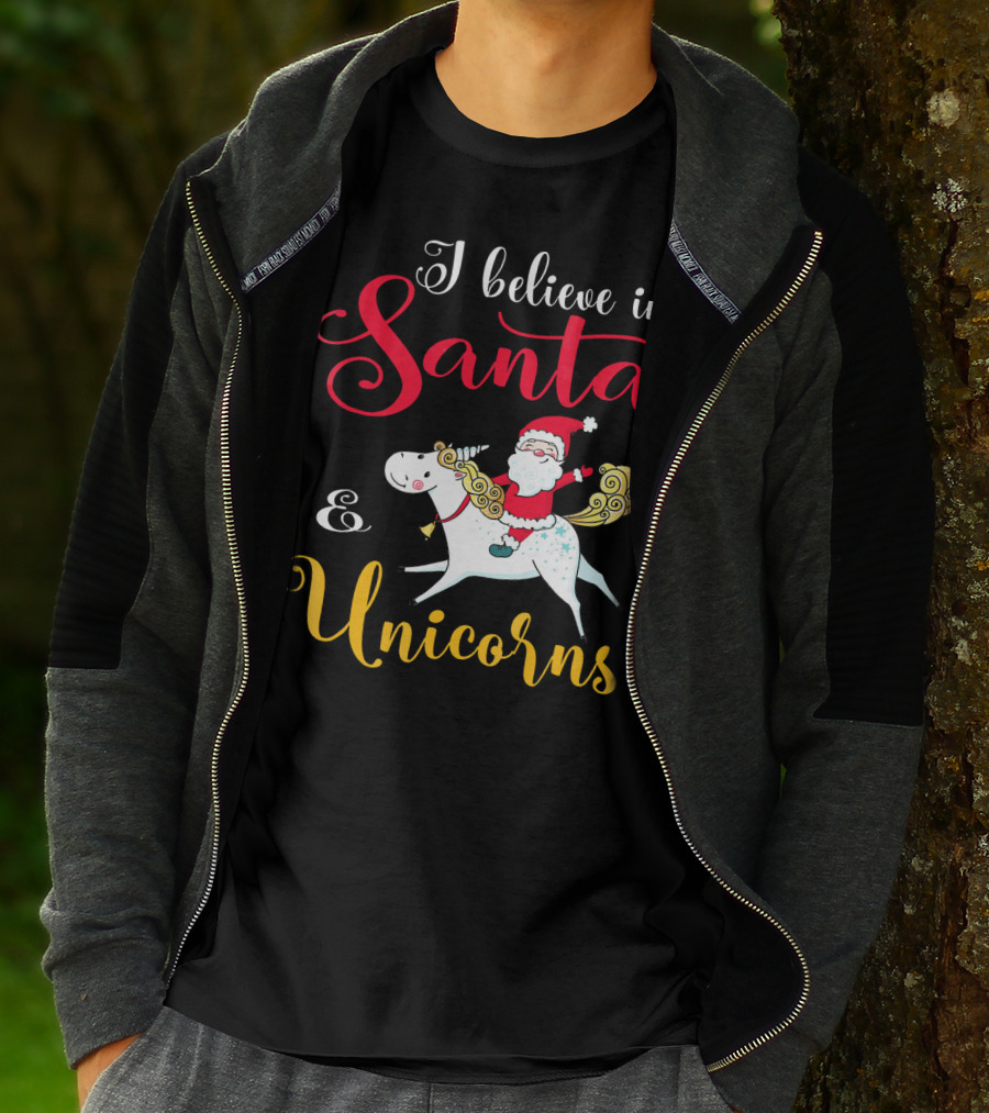 I Believe In Santa And Unicorns T-Shirt