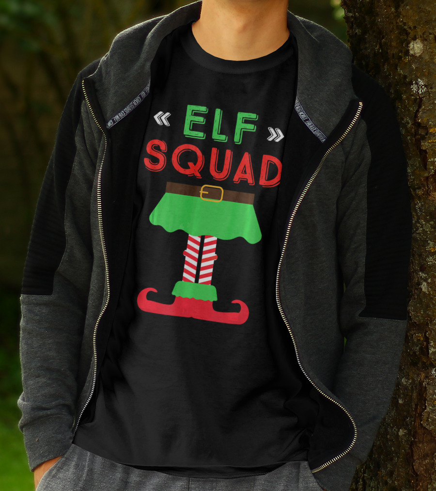Elf Squad Christmas Holiday Funny Festive T-Shirt