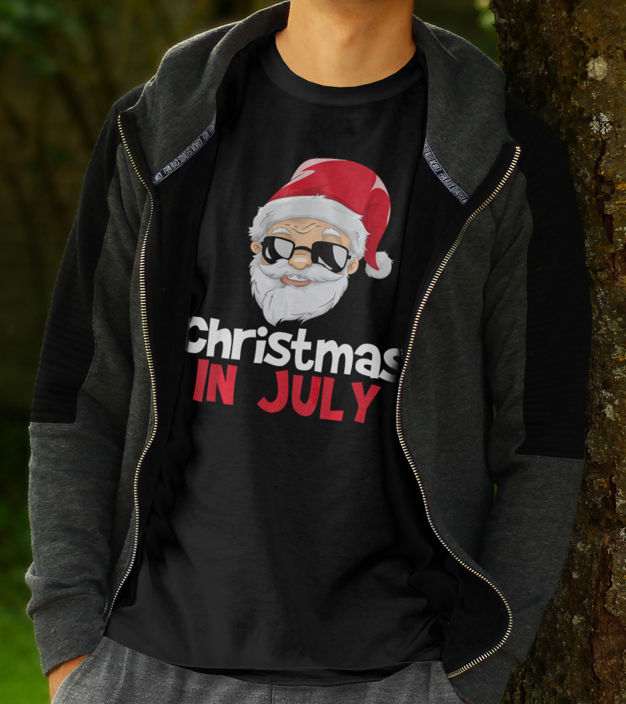 Christmas In July Santa Claus Iconic Holiday T-Shirt