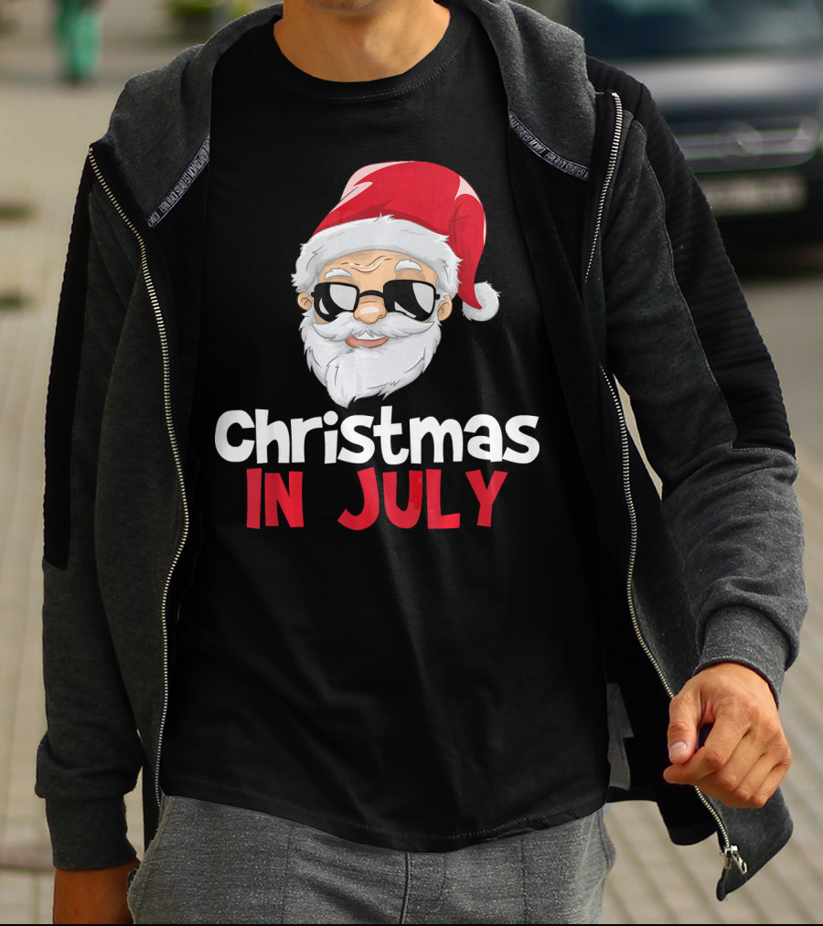 Christmas In July Santa Claus Iconic Holiday T-Shirt