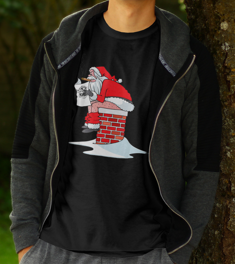 Merry Christmas Santa Claus Chimney Humor T-Shirt