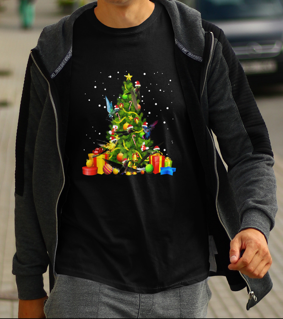 Funny Christmas Hummingbirds Bird Lover Holiday T-Shirt