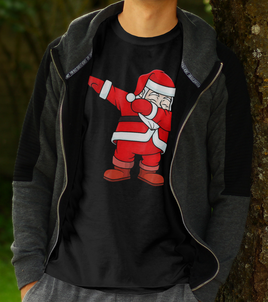 Dabbing Santa Claus Christmas Dance Pose Holiday Fun T-Shirt