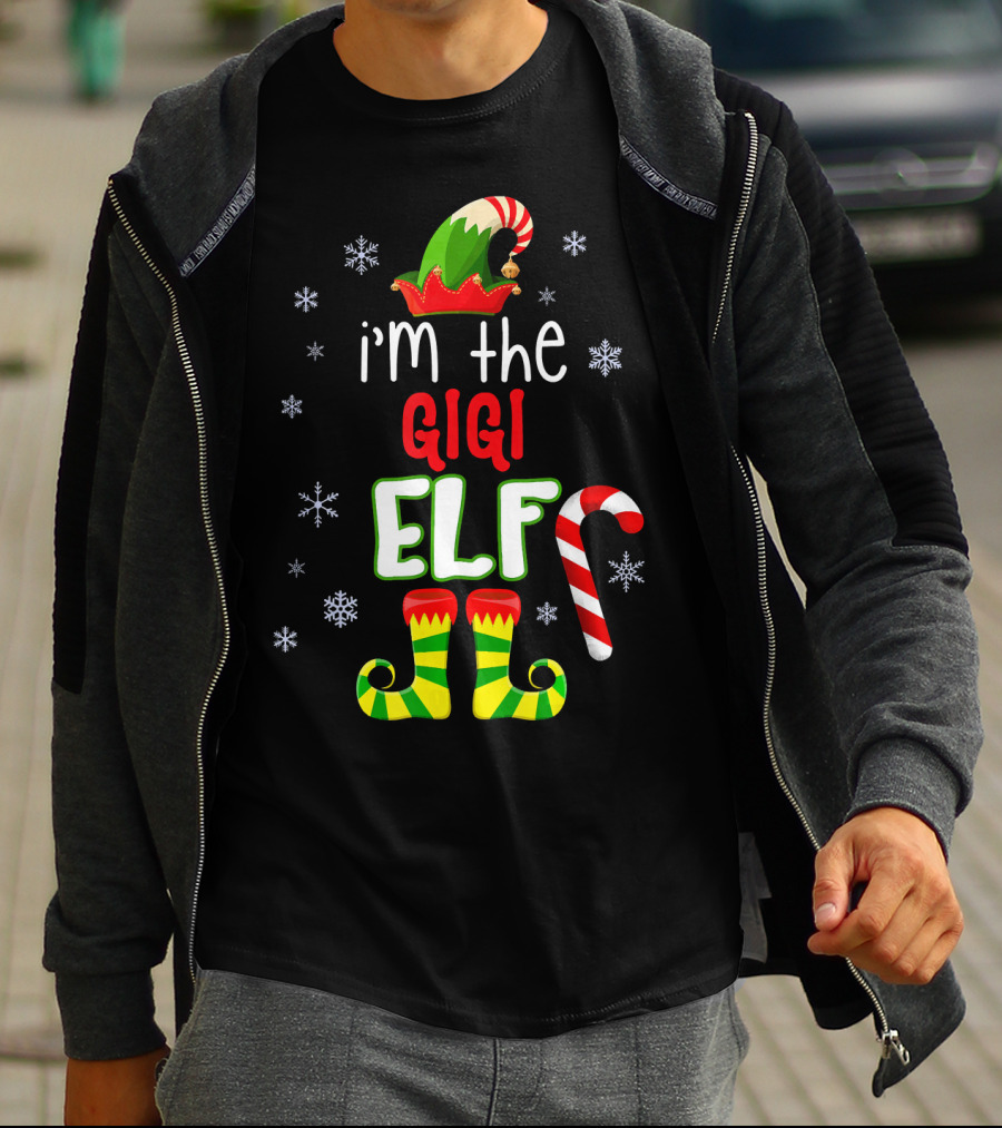 I'm The Gigi Elf Candy Cane Christmas Celebrations T-Shirt