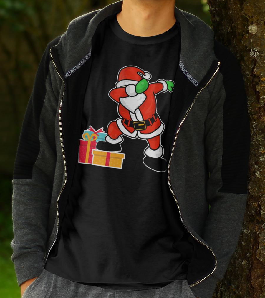 Cute Santa Dabbing With Gifts T-Shirt