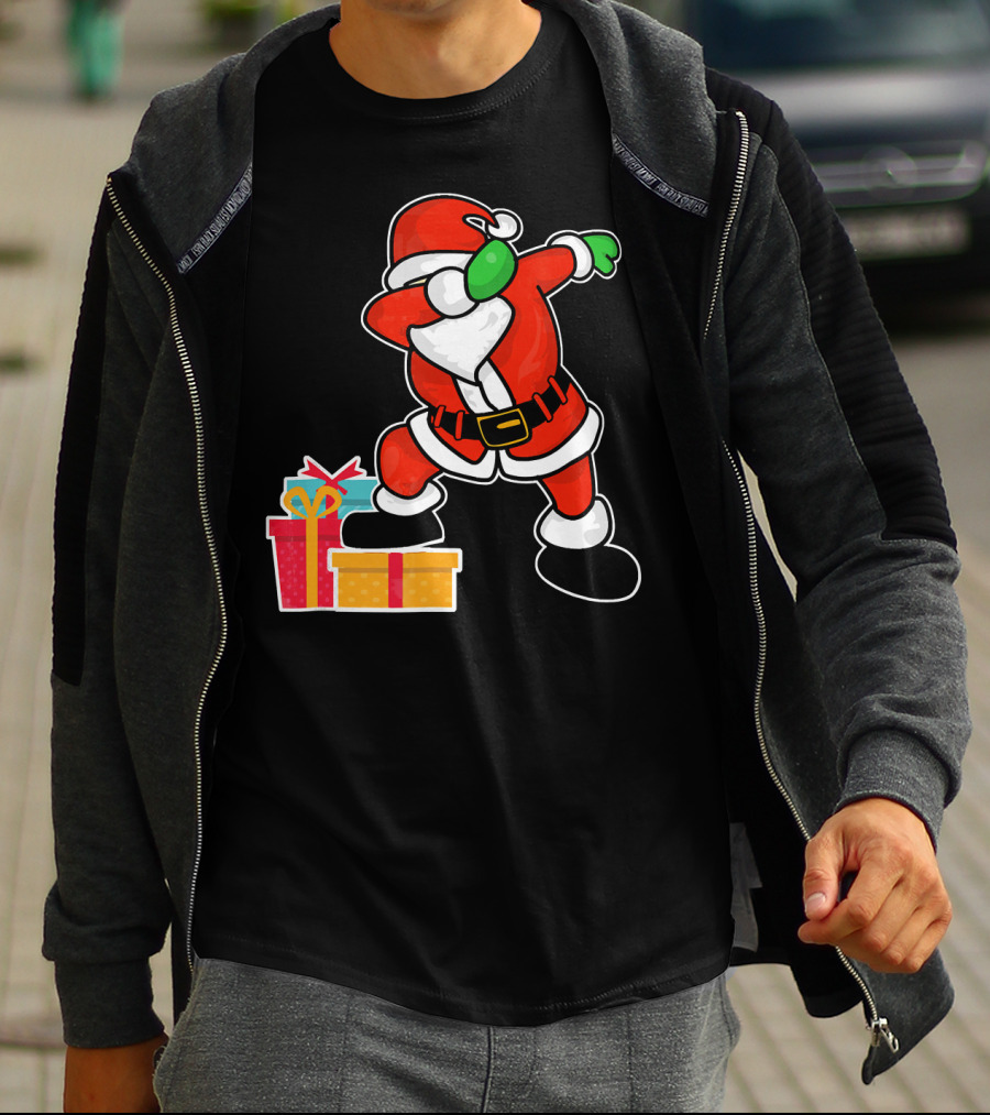 Cute Santa Dabbing With Gifts T-Shirt