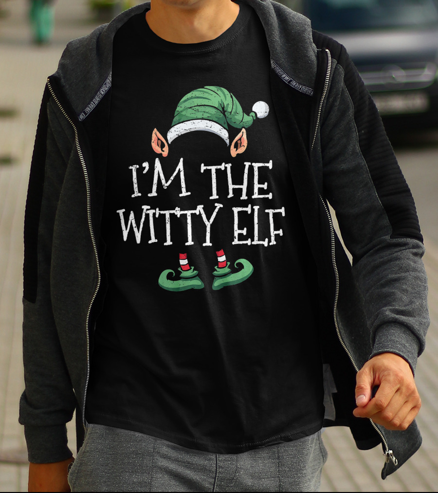 I'm The Witty Elf Matching Family Group Christmas Costume T-Shirt