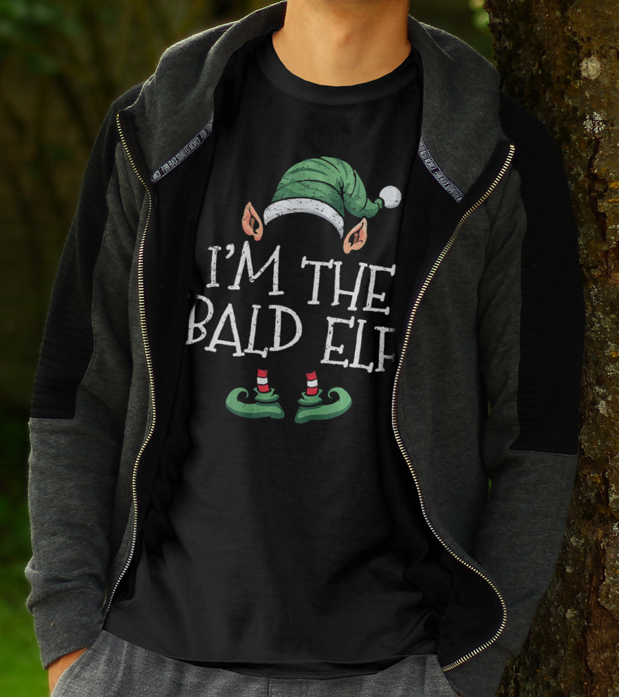 I'm The Bald Elf Christmas Family Group Matching T-Shirt