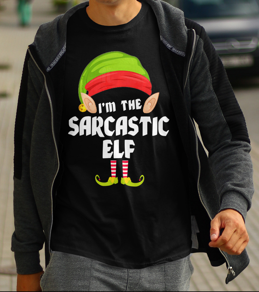 I'm The Sarcastic Elf Funny Matching Family Group T-Shirt