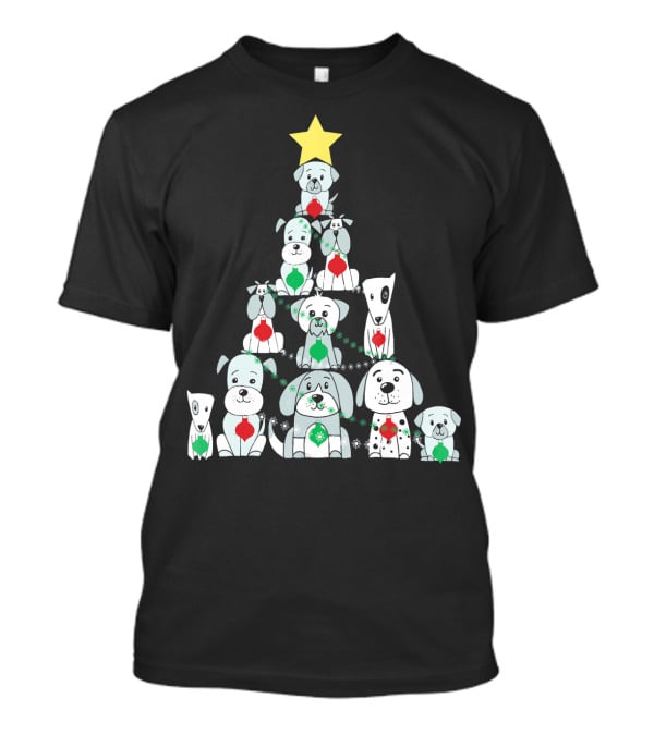 Christmas Dog Tree With Star T-Shirt