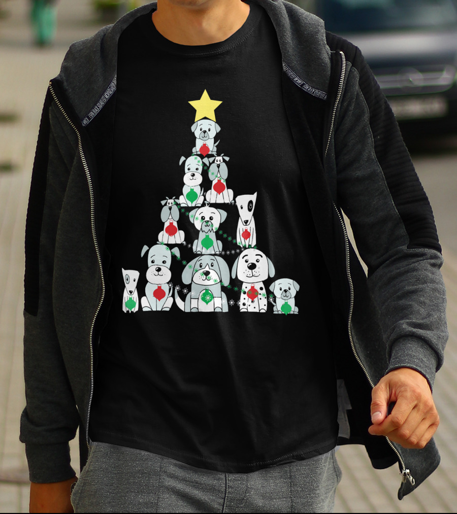 Christmas Dog Tree With Star T-Shirt