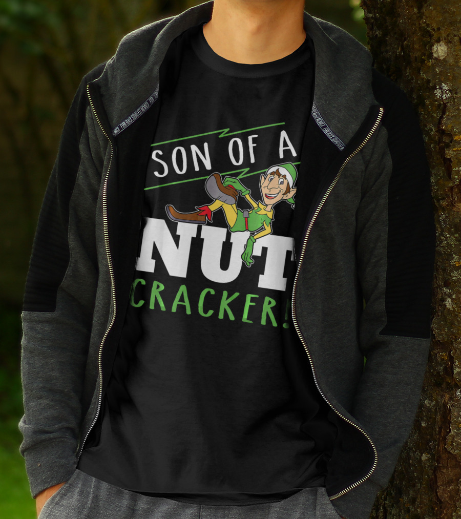 Son Of A Nutcracker Elf Inspired Holiday Phrase T-Shirt