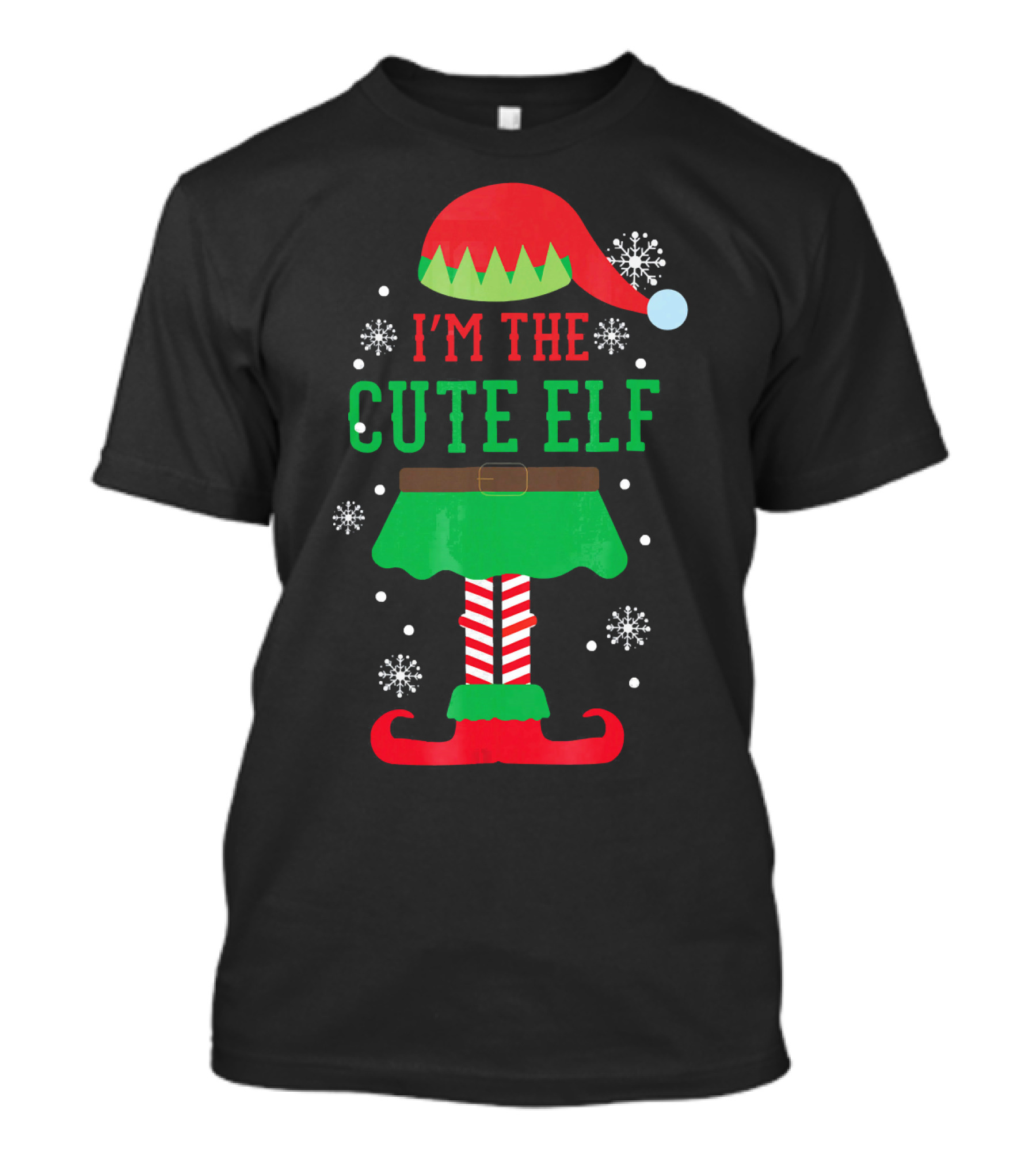I'm The Cute Elf With Snowflakes T-Shirt