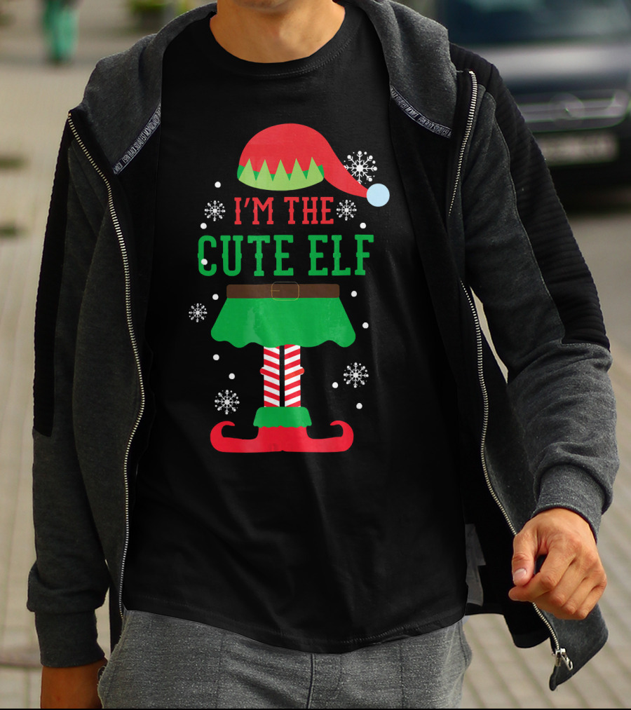 I'm The Cute Elf With Snowflakes T-Shirt