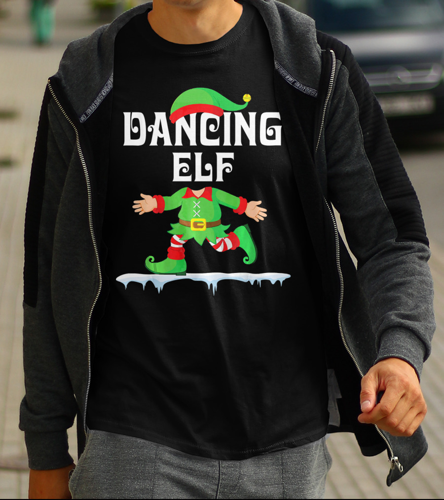 Dancing Elf Walking On Snow Dance T-Shirt