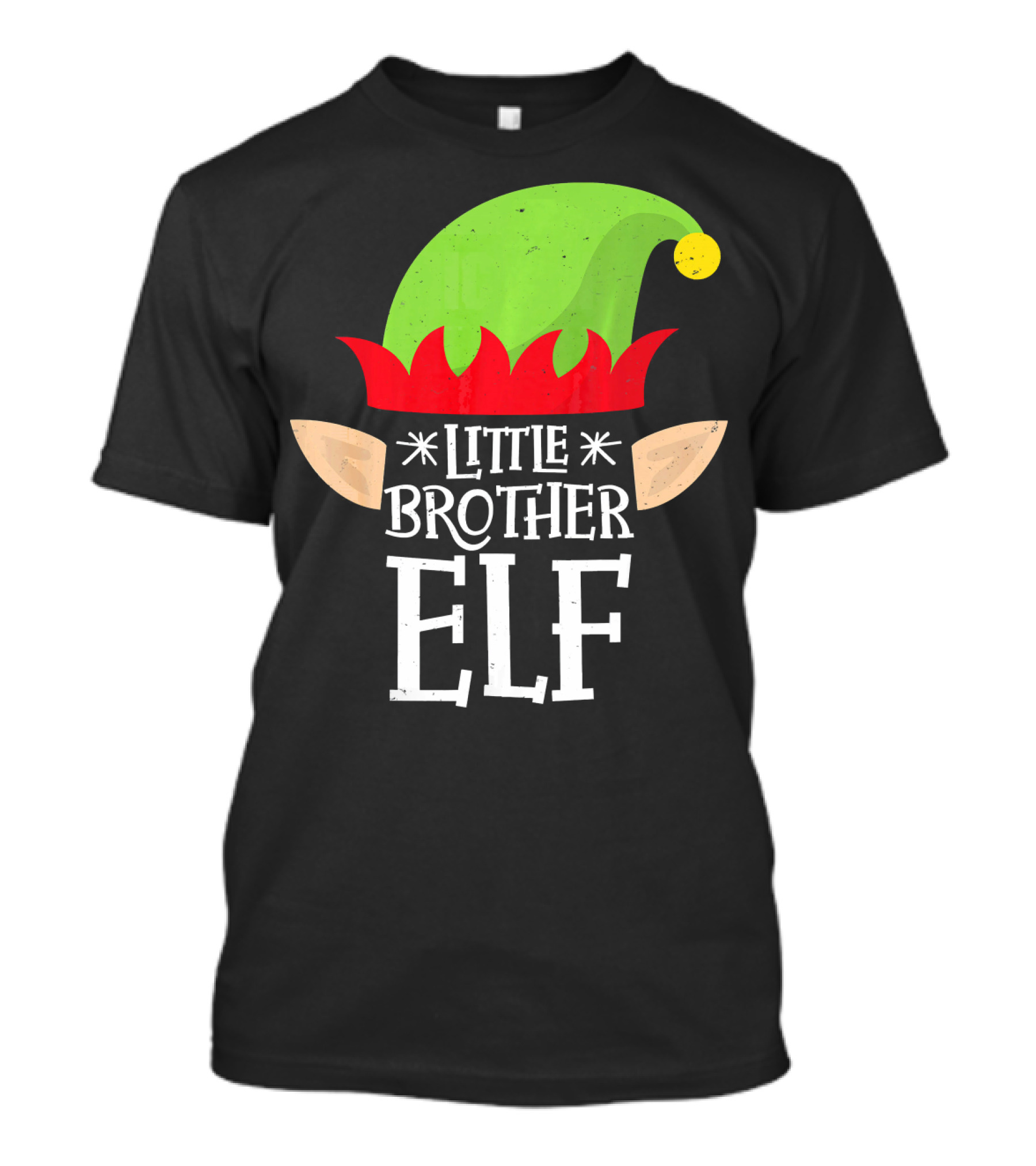 Little Brother Elf Funny Christmas Family T-Shirt