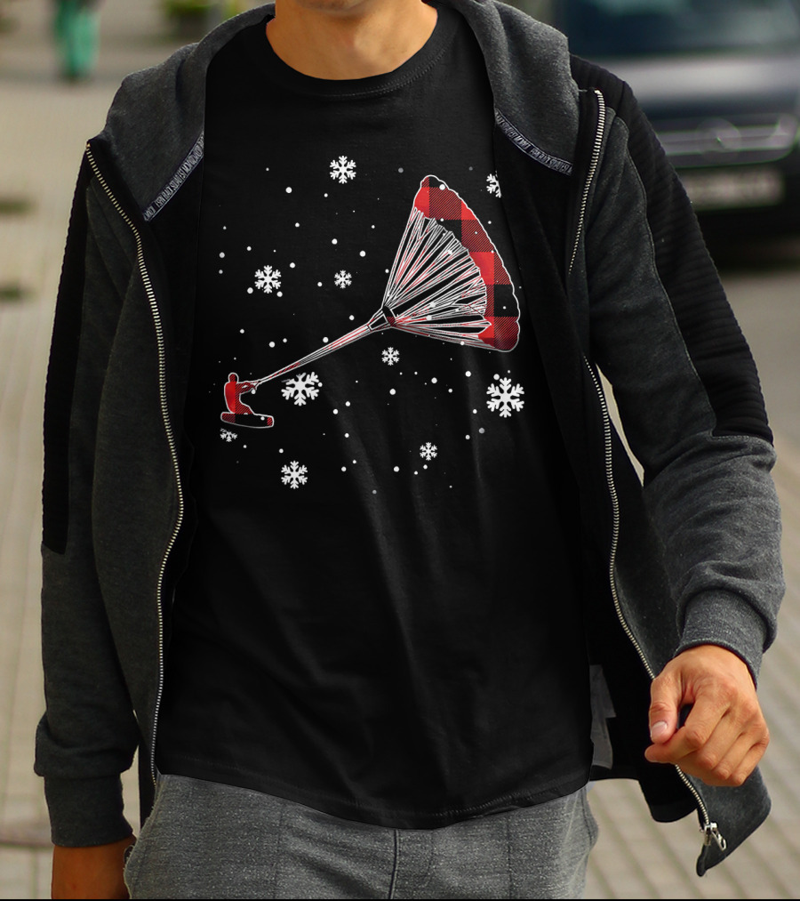Snowflake Kiteboarding Plaid Adventures T-Shirt