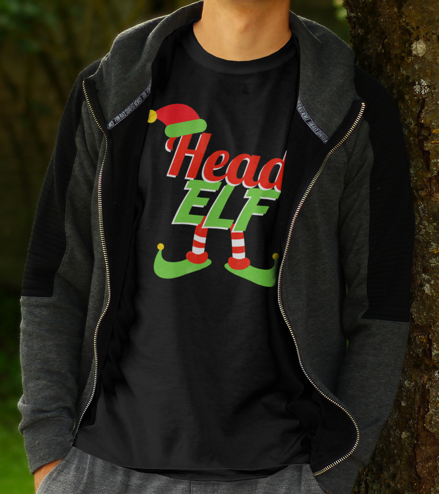 Head Elf Christmas Outfit With Hat And Curled Shoes T-Shirt