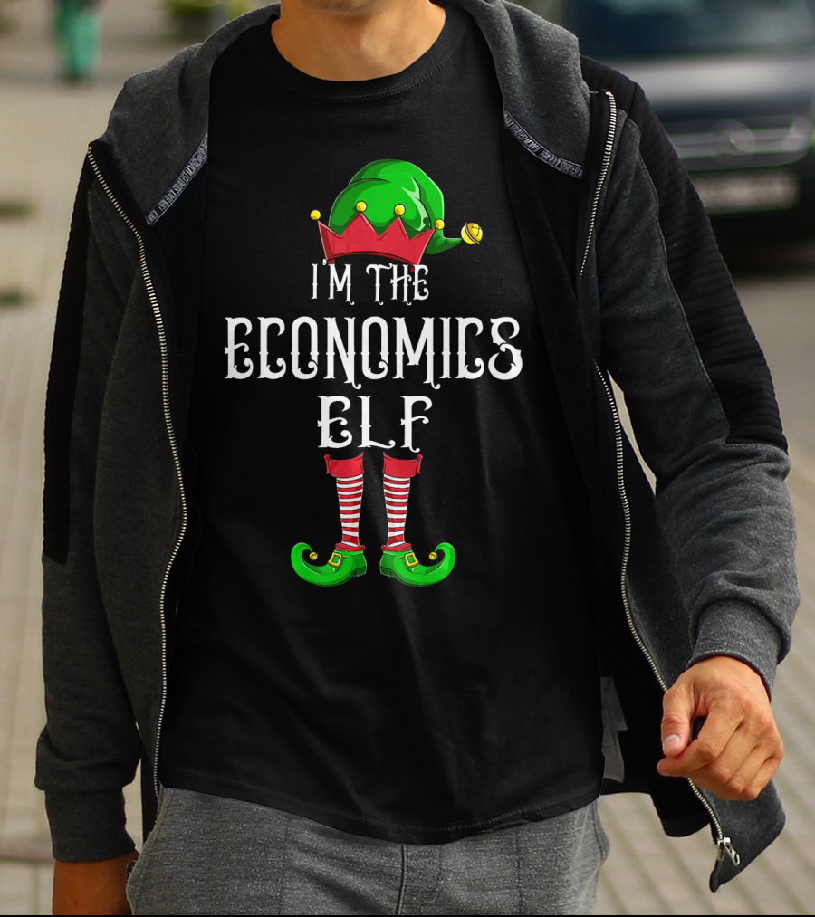 I'm The Economics Elf Matching Family Group Christmas Holiday Pajama Party T-Shirt