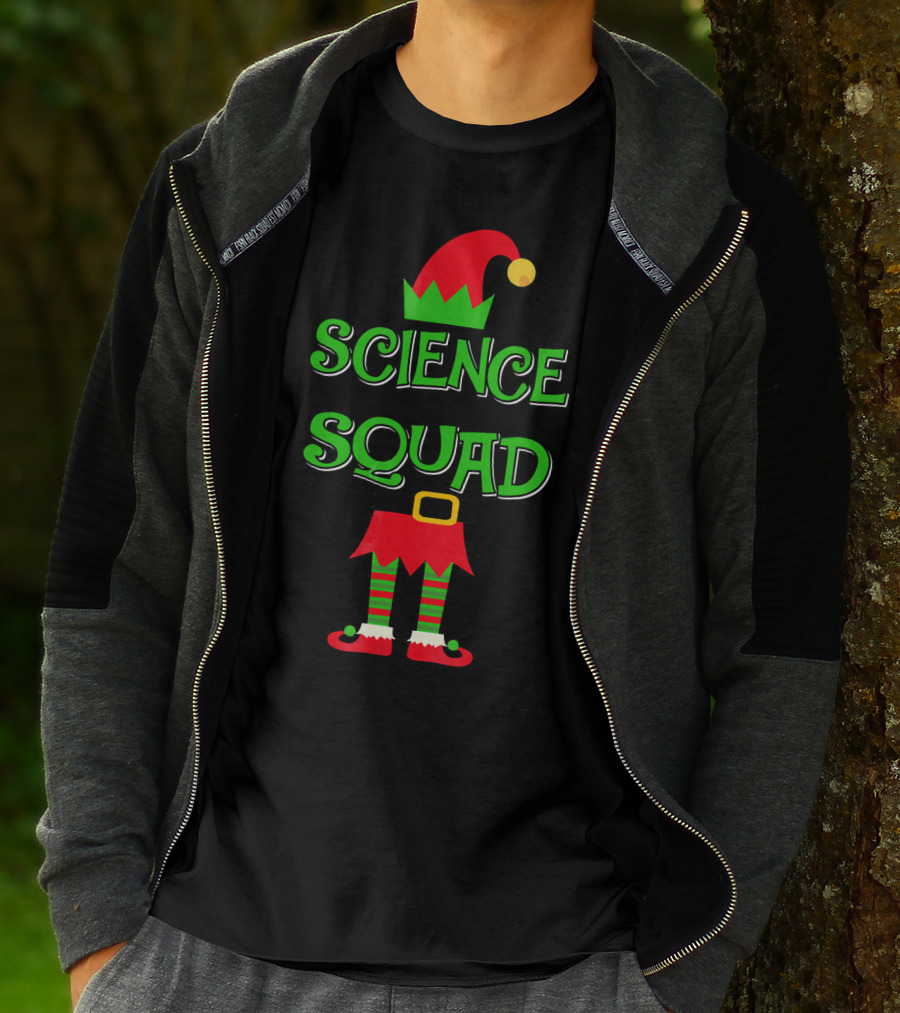 Science Squad Christmas Elf Teacher T-Shirt