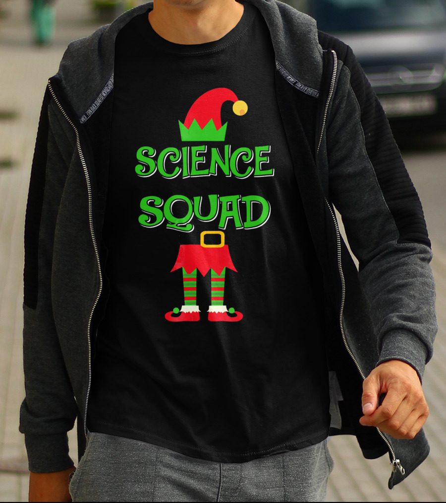 Science Squad Christmas Elf Teacher T-Shirt