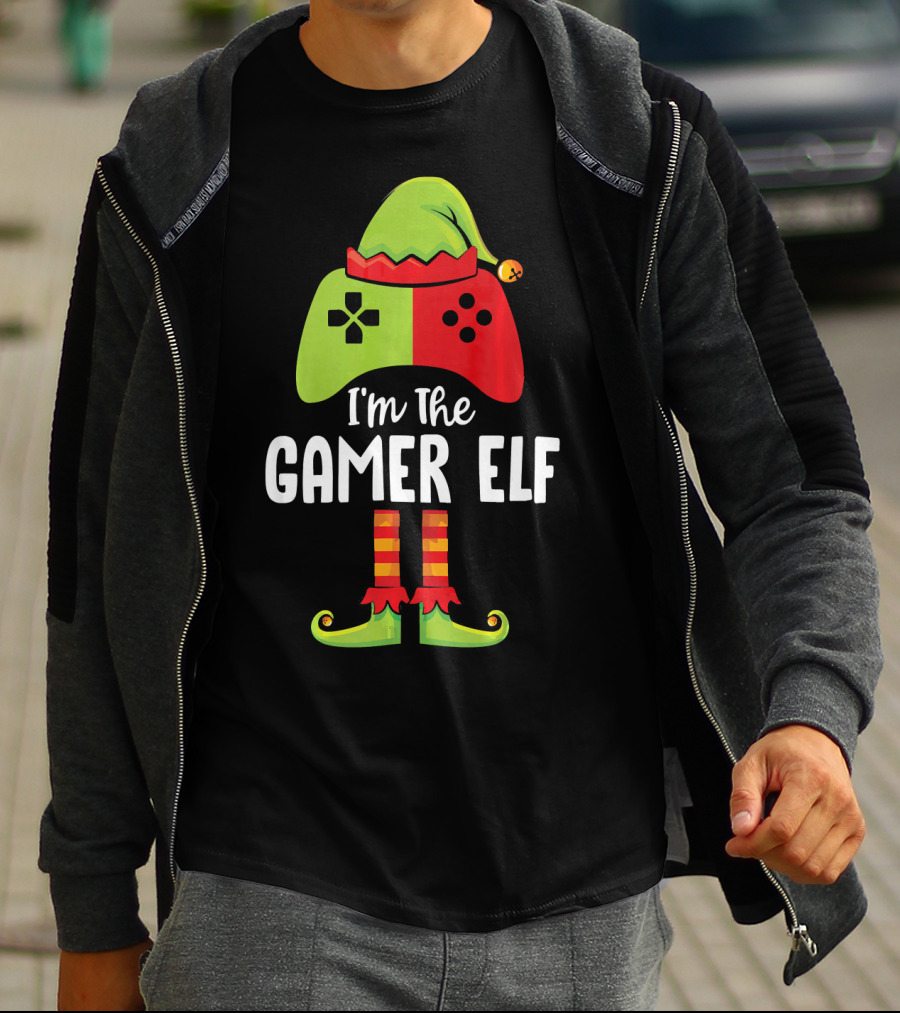 I'm The Gamer Elf Controller Hat Festive Costume T-Shirt