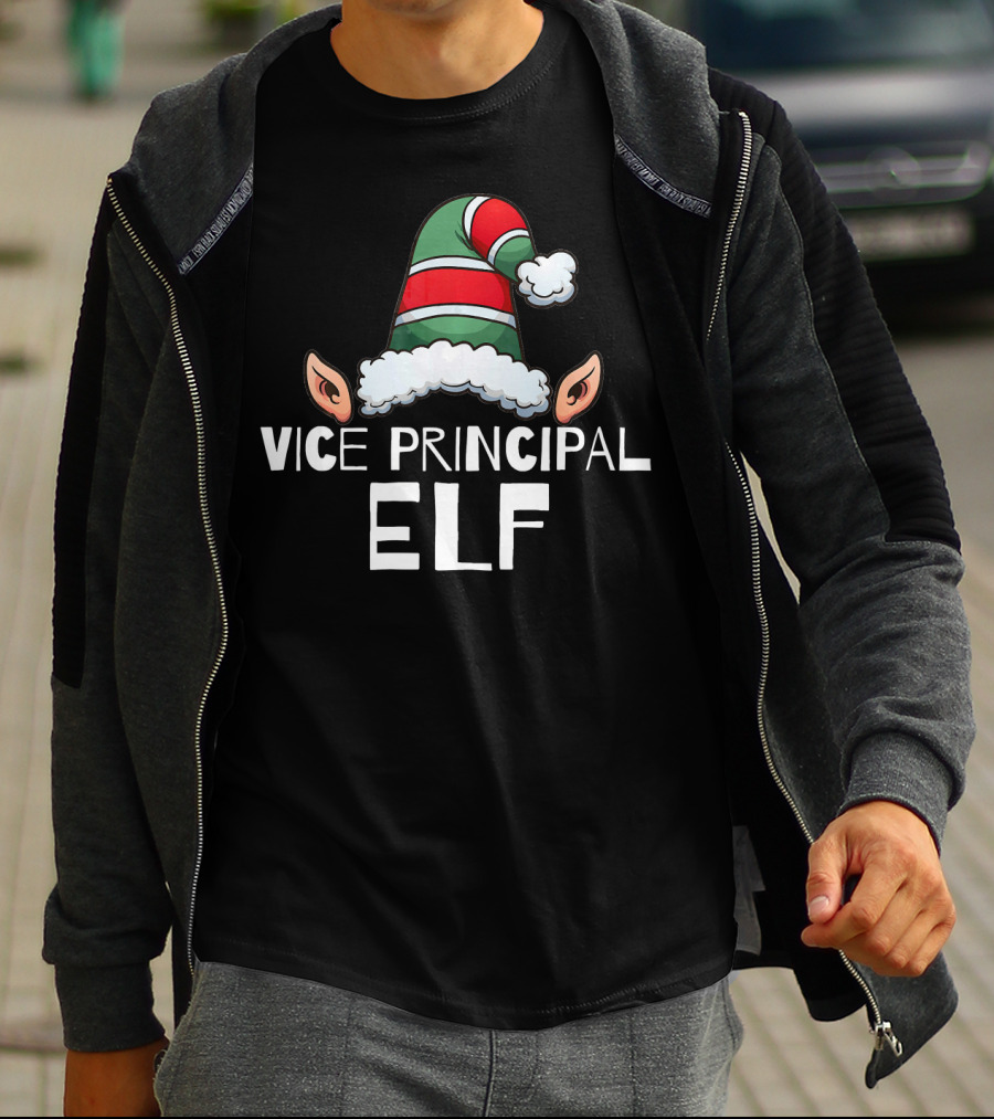 Vice Principal Elf Funny Christmas Holiday T-Shirt