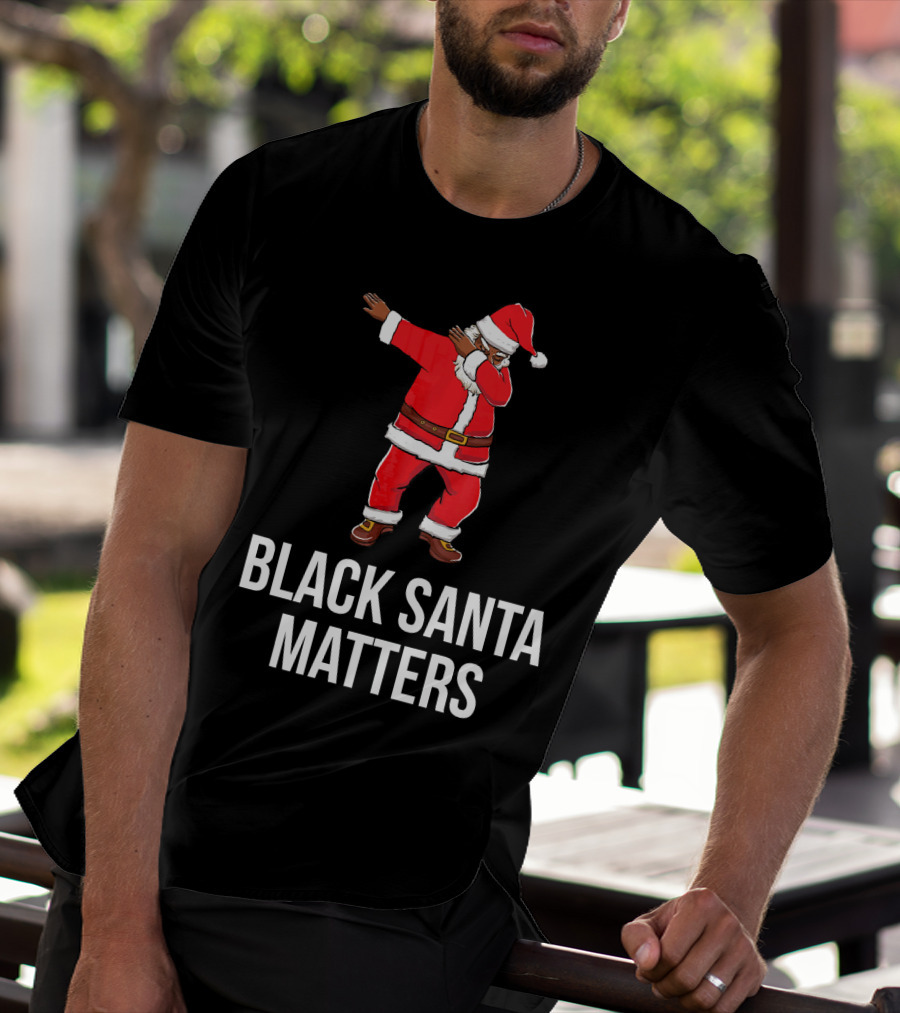 Black Santa Matters Dabbing Santa T-Shirt
