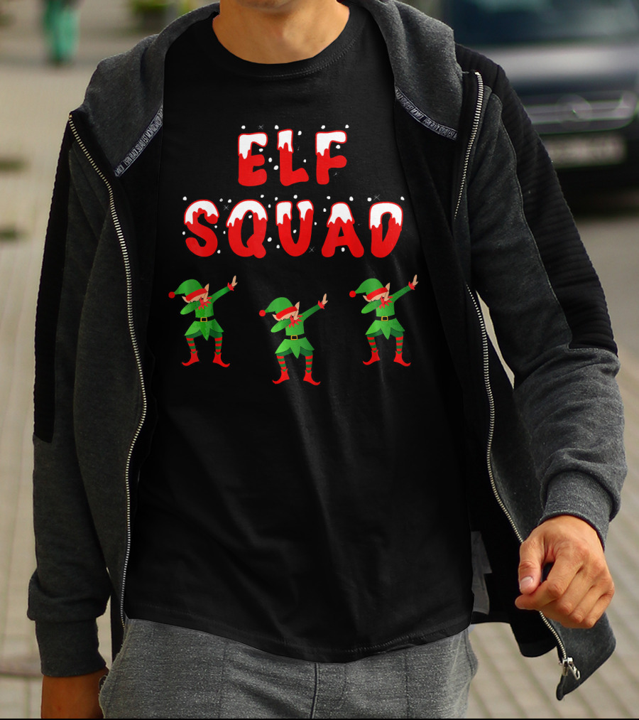 Elf Squad Funny Christmas Dabb T-Shirt