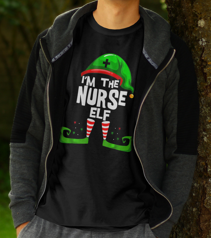 I'm The Nurse Elf RN Nurse Elf Christmas Costume T-Shirt