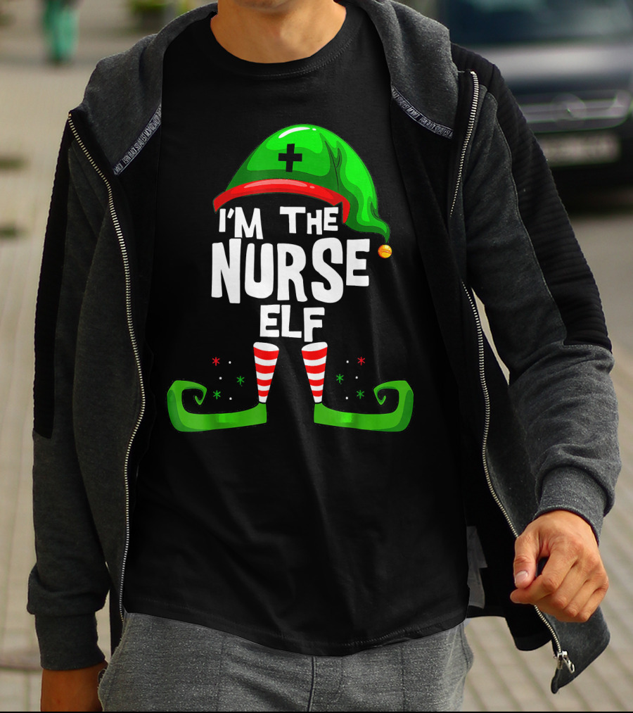 I'm The Nurse Elf RN Nurse Elf Christmas Costume T-Shirt