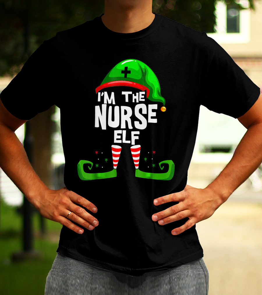 I'm The Nurse Elf RN Nurse Elf Christmas Costume T-Shirt