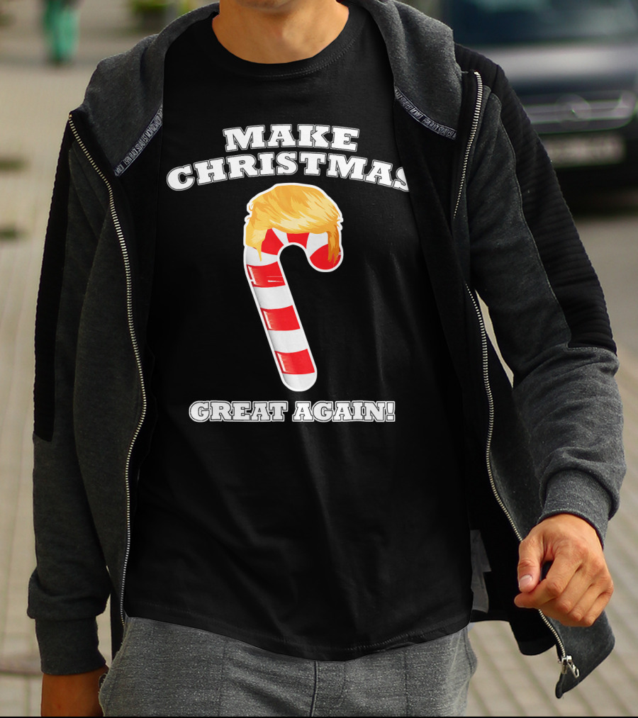 Make Christmas Great Again Candy Cane Holiday T-Shirt