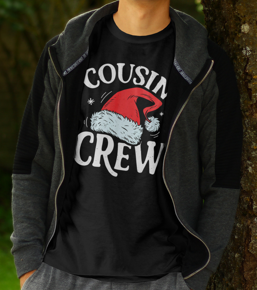 Cousin Crew Santa Hat Christmas T-Shirt