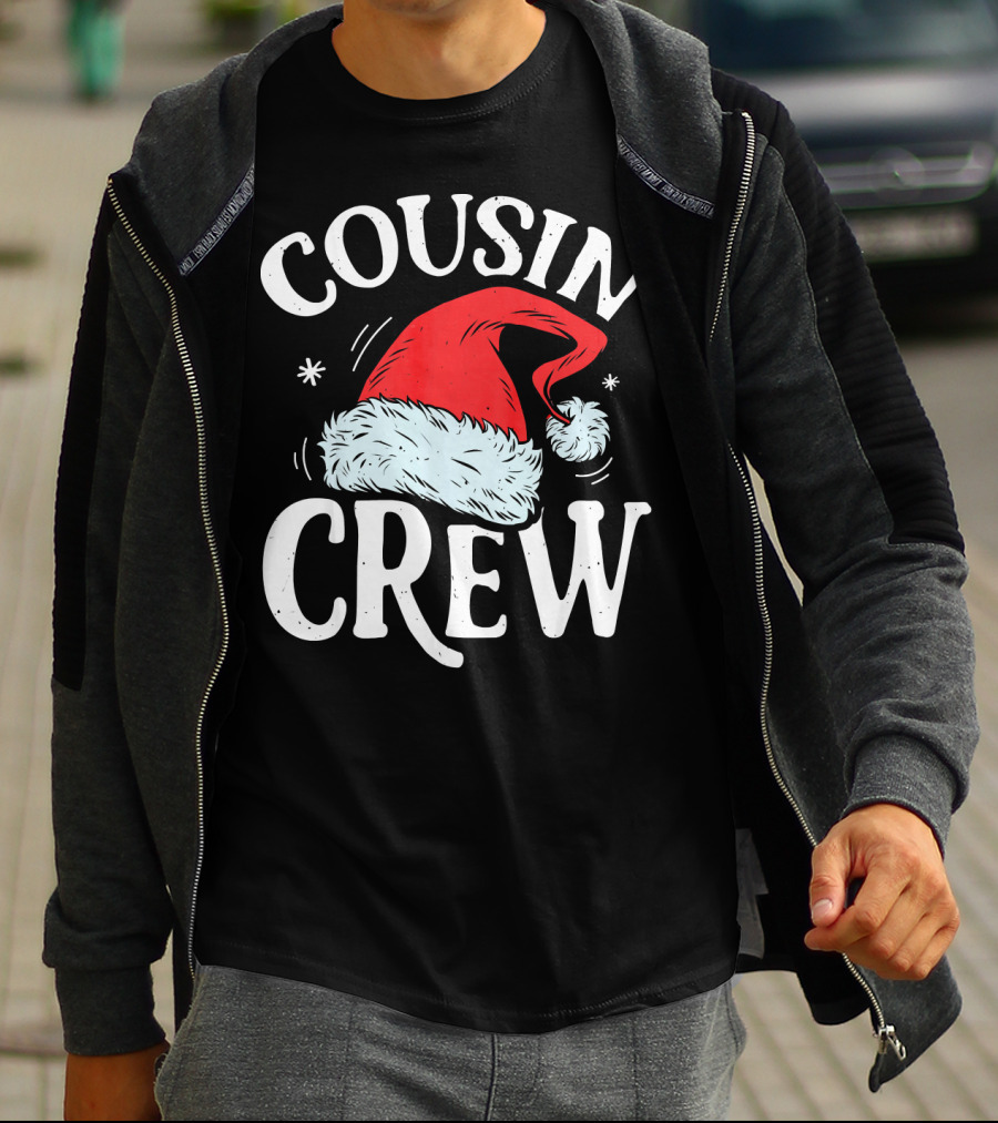 Cousin Crew Santa Hat Christmas T-Shirt