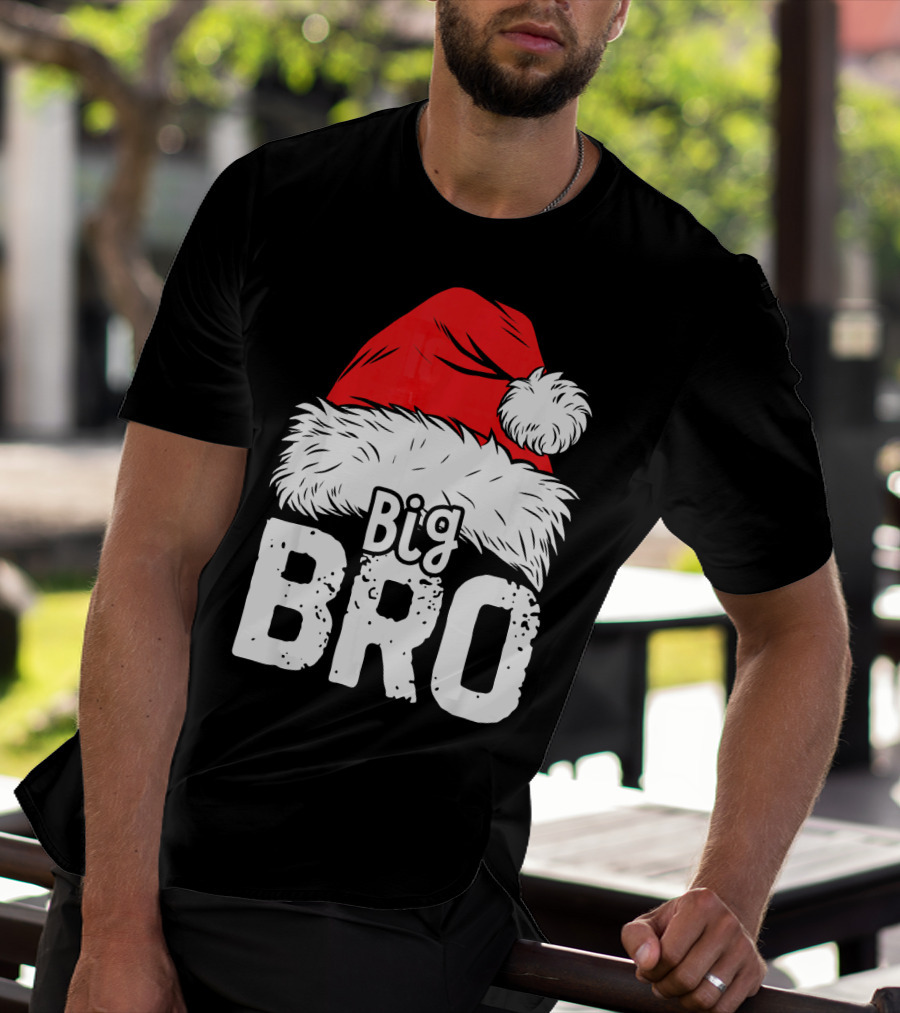 Big Bro Santa Hat Christmas T-Shirt