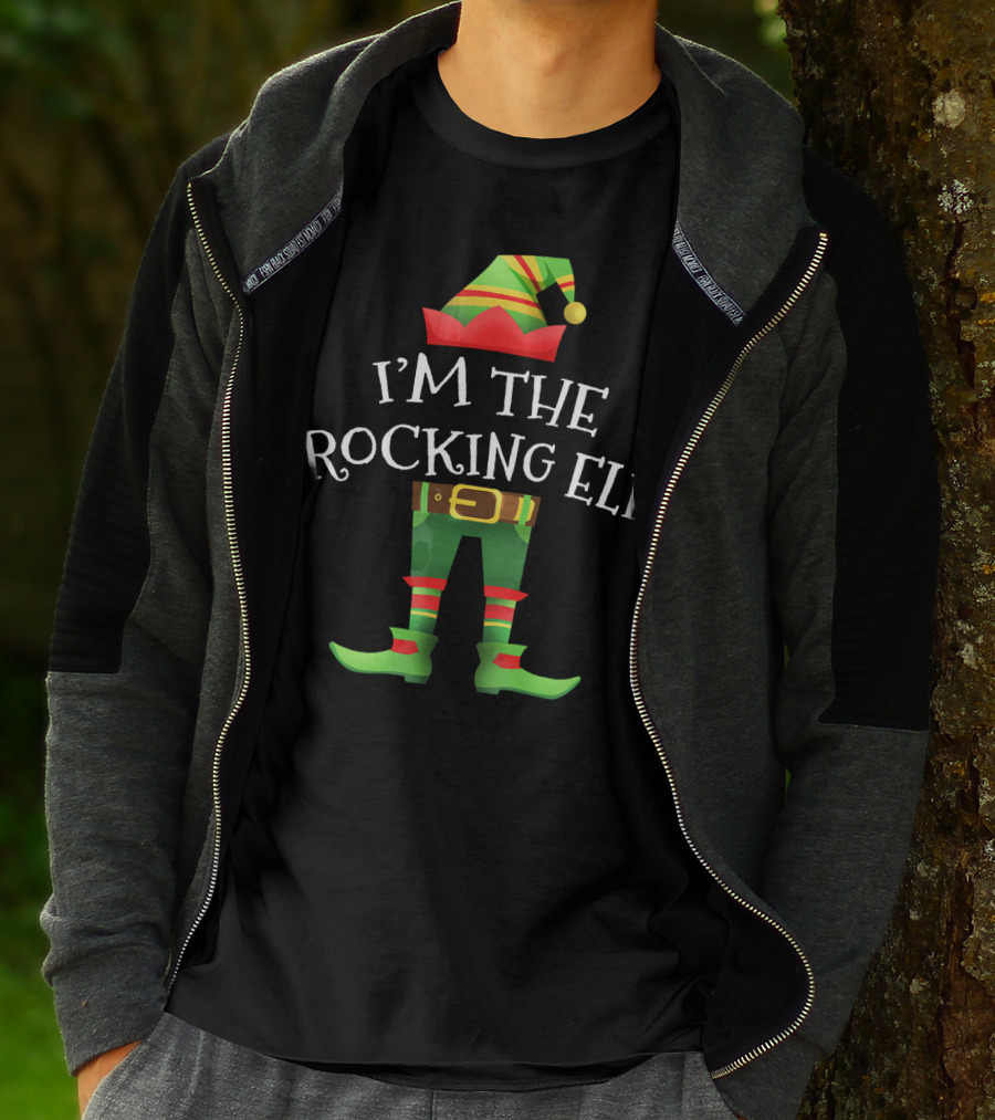 I'm The Rocking Elf Christmas Costume Group T-Shirt