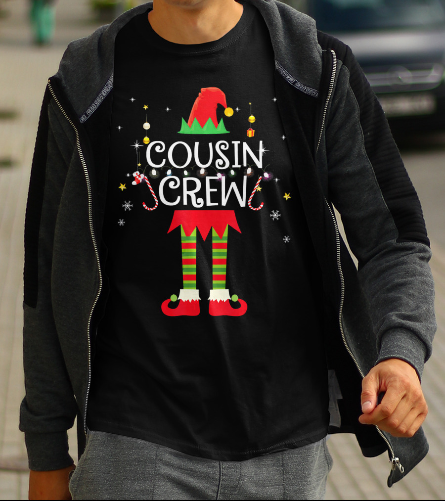 Cousin Crew Elf Holiday Matching Family T-Shirt