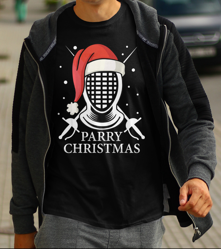 Parry Christmas Fencing Santa T-Shirt