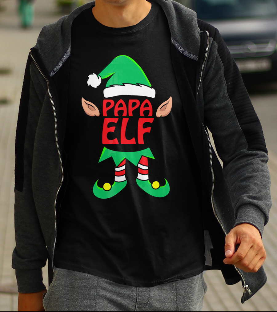 Papa ELF Family Christmas Costume T-Shirt