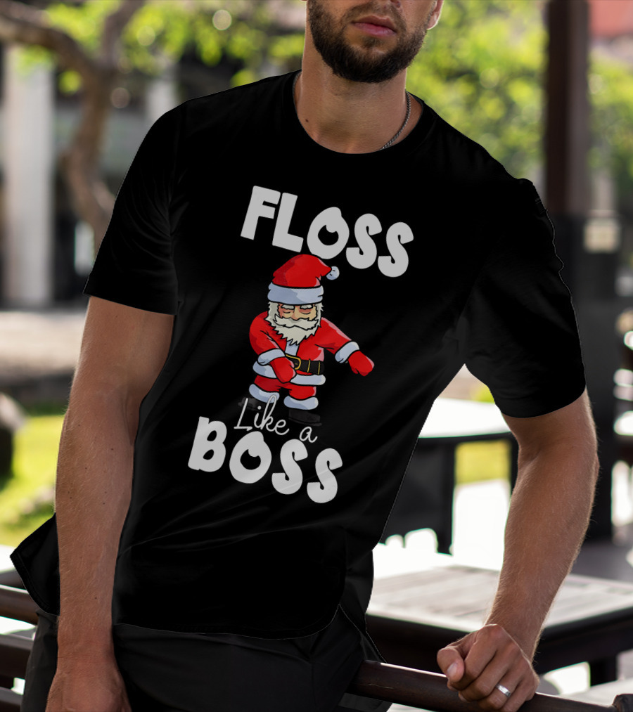 Floss Like A Boss Santa T-Shirt