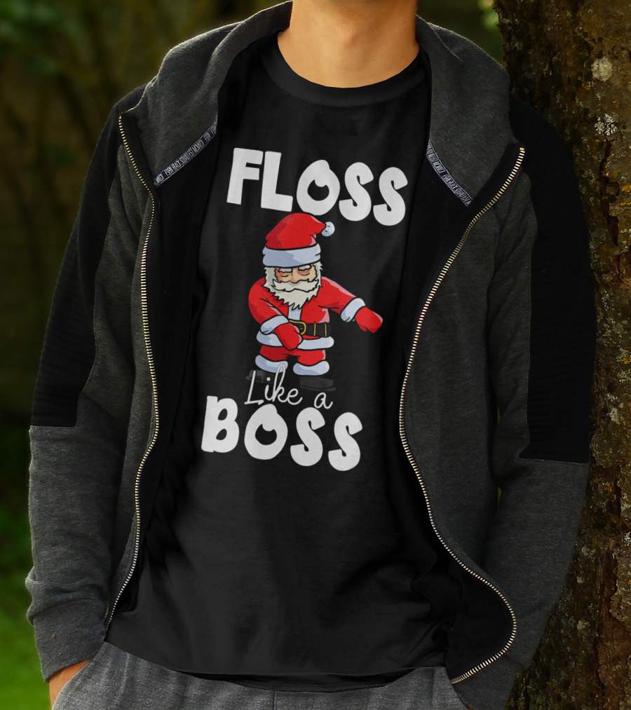 Floss Like A Boss Santa T-Shirt