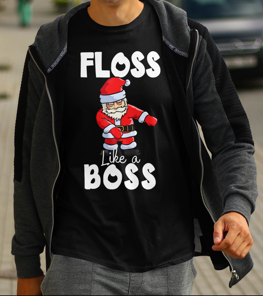 Floss Like A Boss Santa T-Shirt