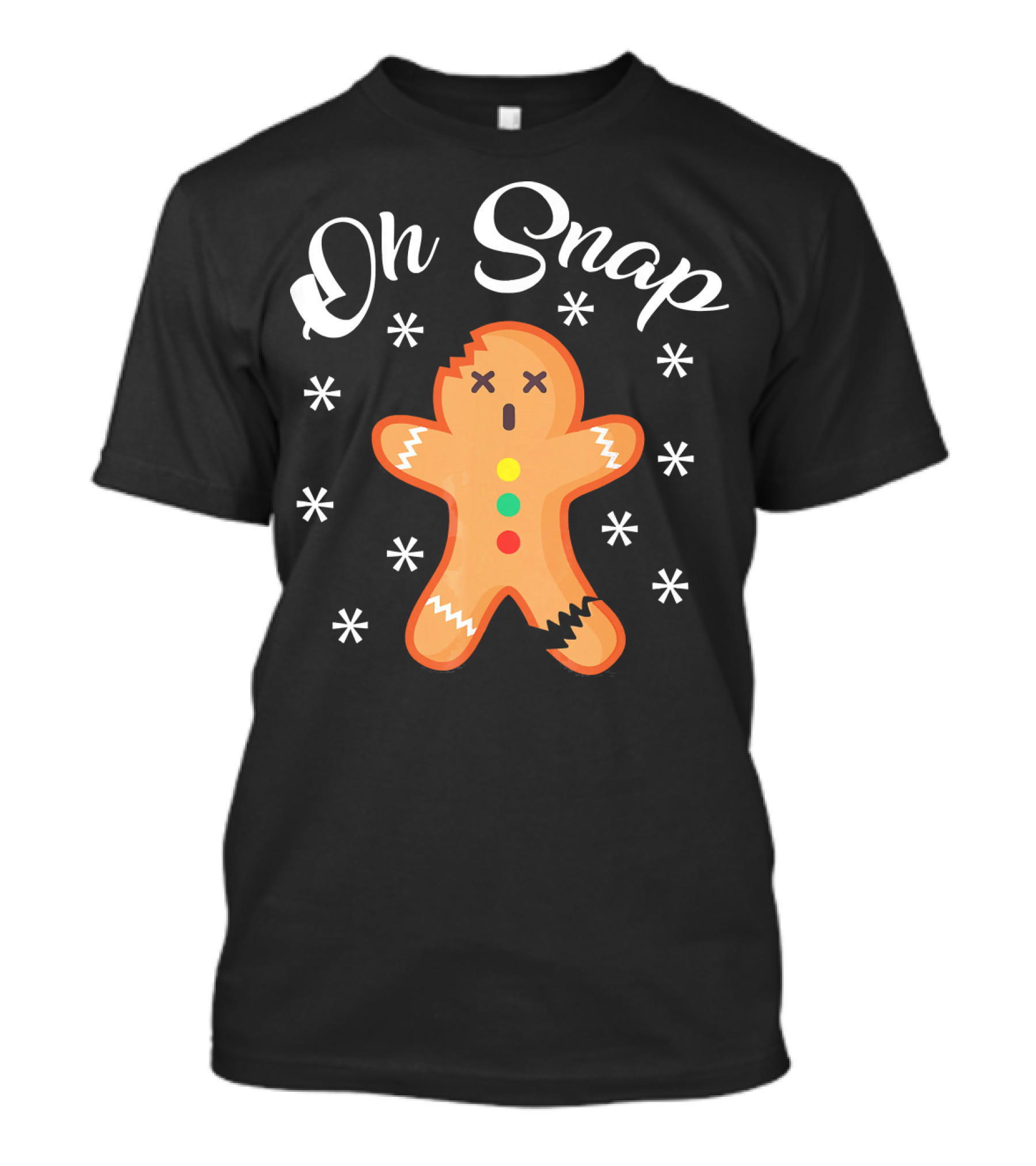 Oh Snap Broken Gingerbread Man Holiday Humor T-Shirt
