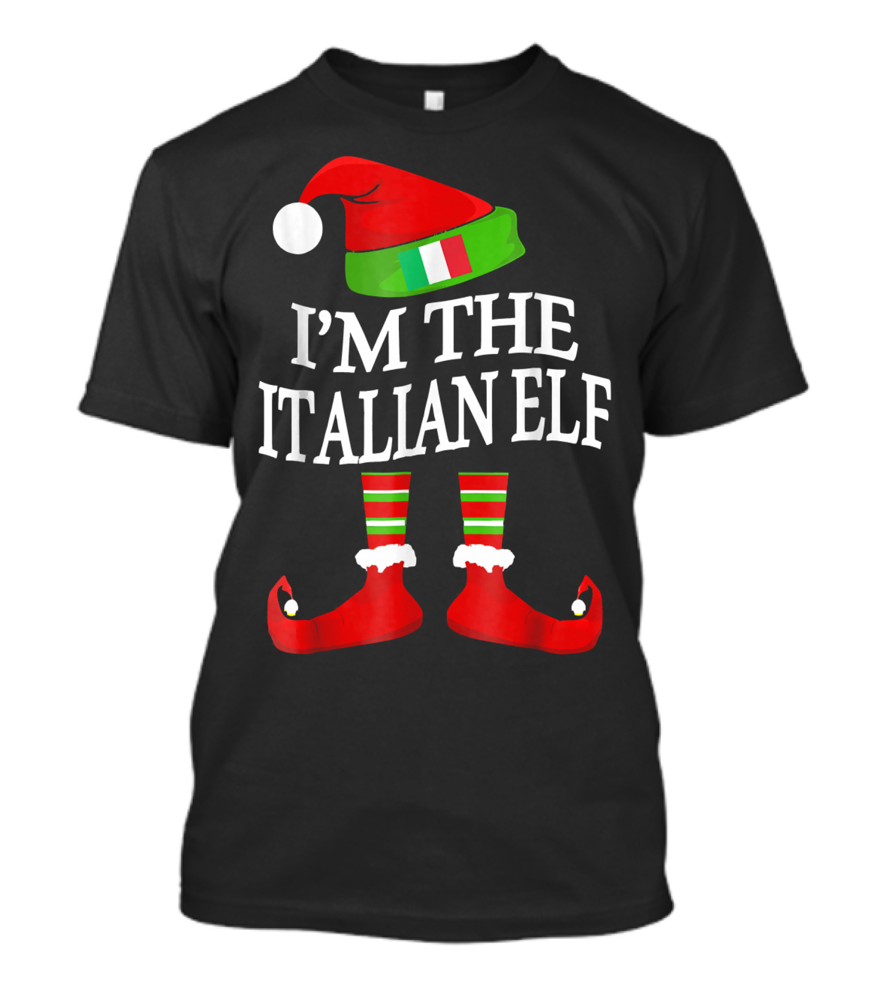 I'm The Italian Elf Festive Christmas Group Family Pajama Holiday Matching T-Shirt