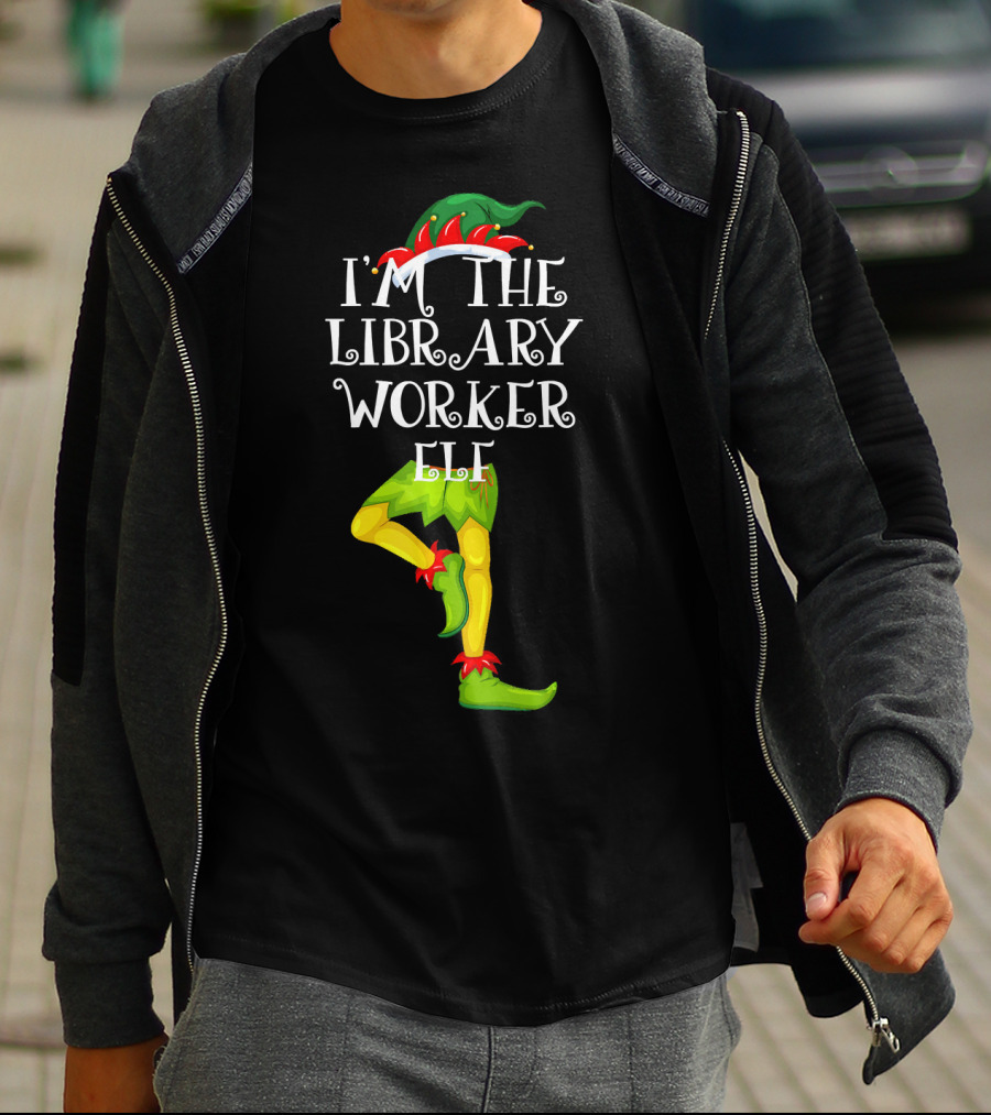 I'm The Library Worker Elf Family Matching T-Shirt