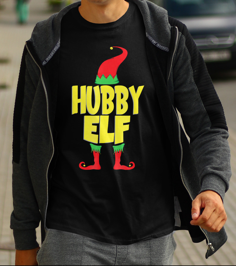 Hubby Elf Christmas Cute Cou T-Shirt
