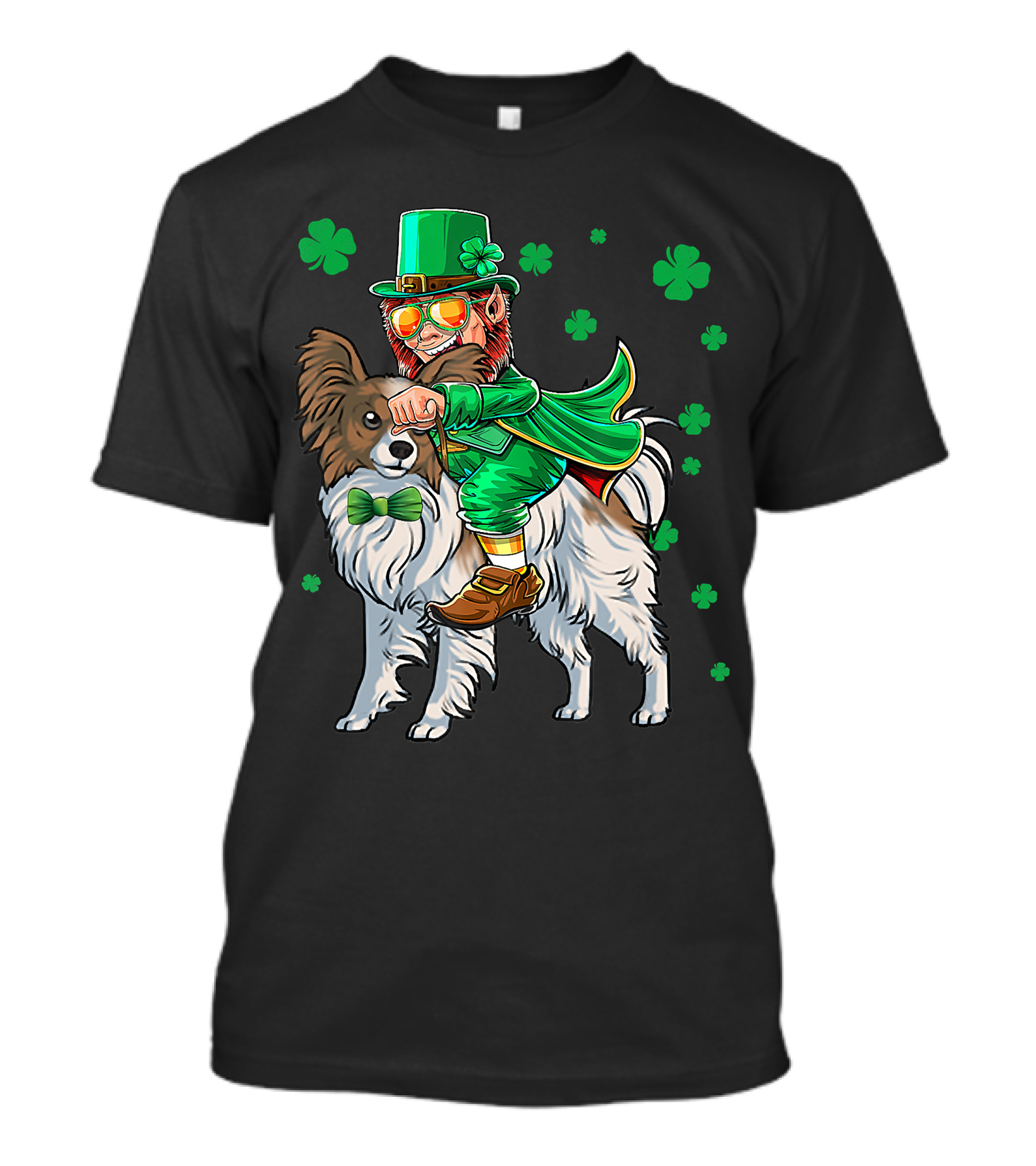 Leprechaun Papillon Shamrock St. Patrick's Day Luck T-Shirt