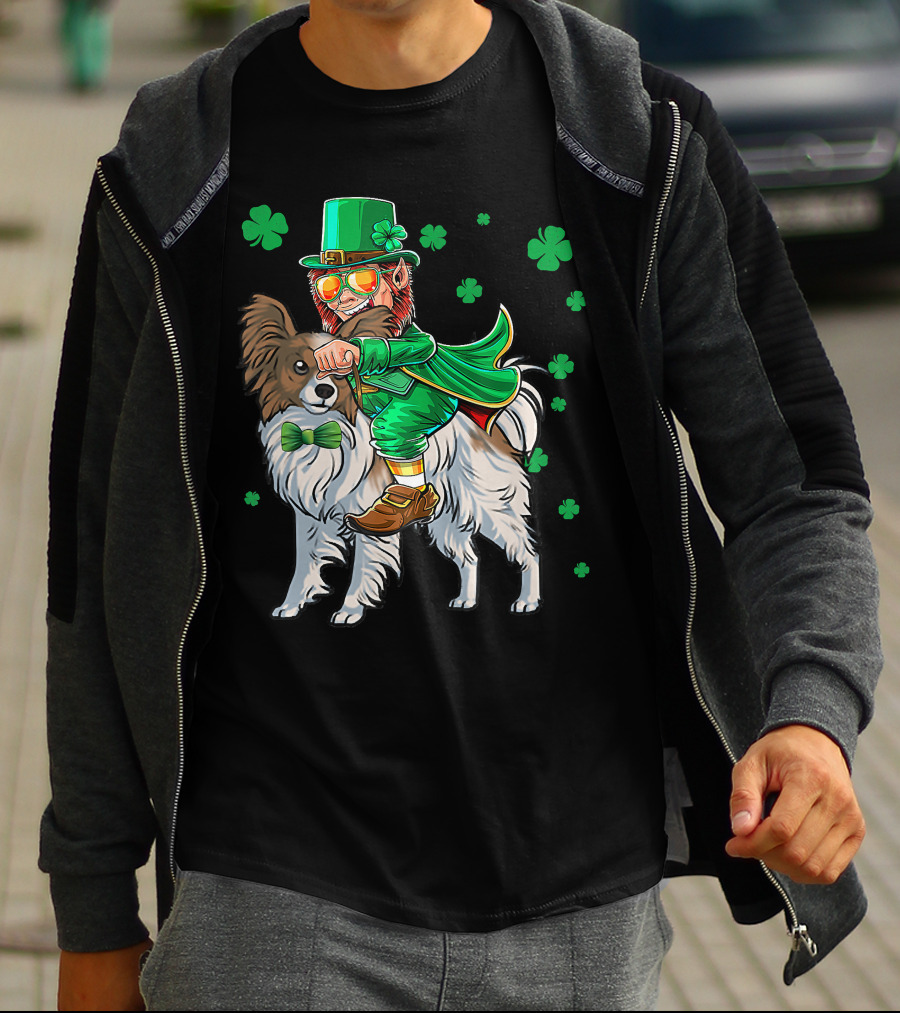 Leprechaun Papillon Shamrock St. Patrick's Day Luck T-Shirt
